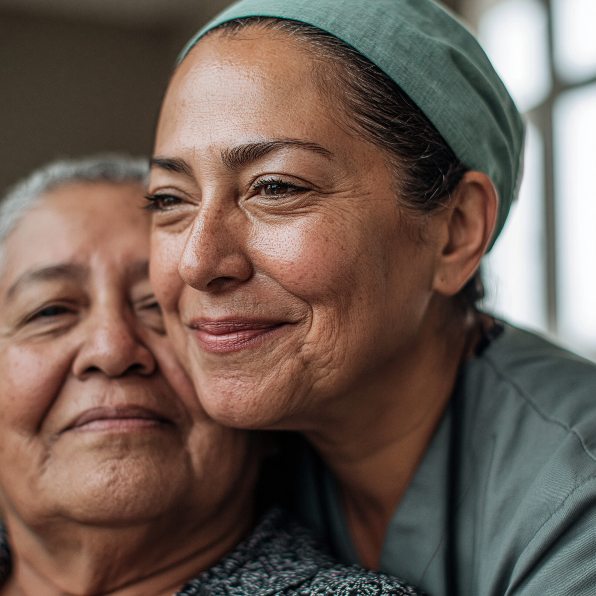 Home health nurse providing education and assessment for a diabetes patient at home